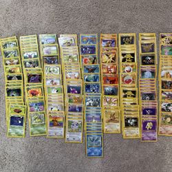 150+ Vintage Non Holo Rare Pokémon Card Collection