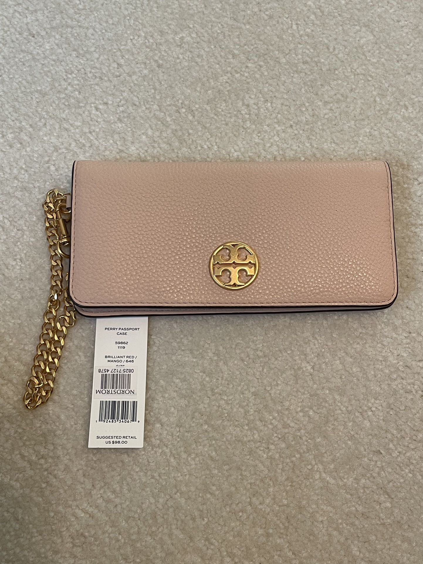 Tory Burch Chelsea Pebbled Leather Wristlet 