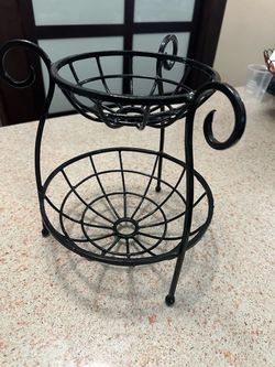 2- Tier Fruit  Metal Basket or Snacks Holder