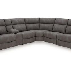 CYBER MONDAY 10% Off ! POWER RECLINING SECTIONAL 3 recliners Grey USB ports storage console adjustable headrests $2,799 DELIVERED (was $4,299)