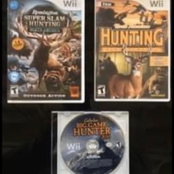 Nintendo Wii Lot of 3 Cabela's, Remington & Big Game Hunter