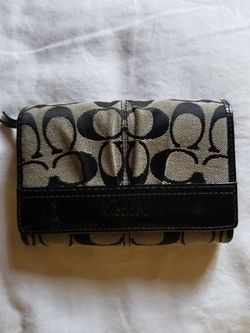 Coach signature leather wallet