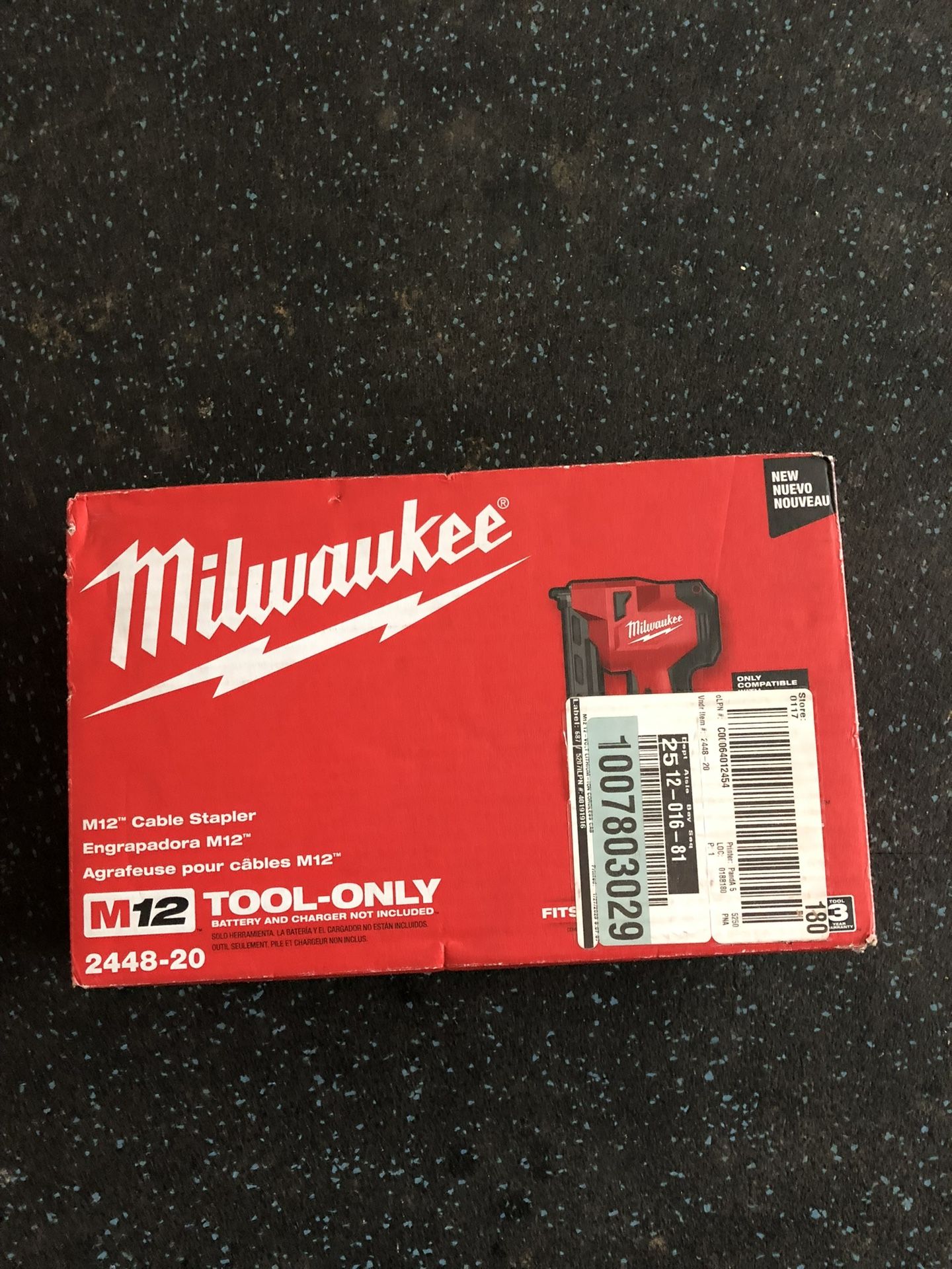 M12 12-Volt Lithium-Ion Cordless Cable Stapler