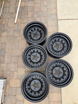 Set of 5 Black Aluminum Rims