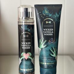 Bath & Body Works Wicked Vanilla Woods 🌙 Mist + Lotion NEW
