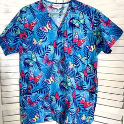 Butterfly Scrub Top, Small 