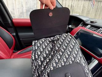 Dior Oblique Backpack Black and White