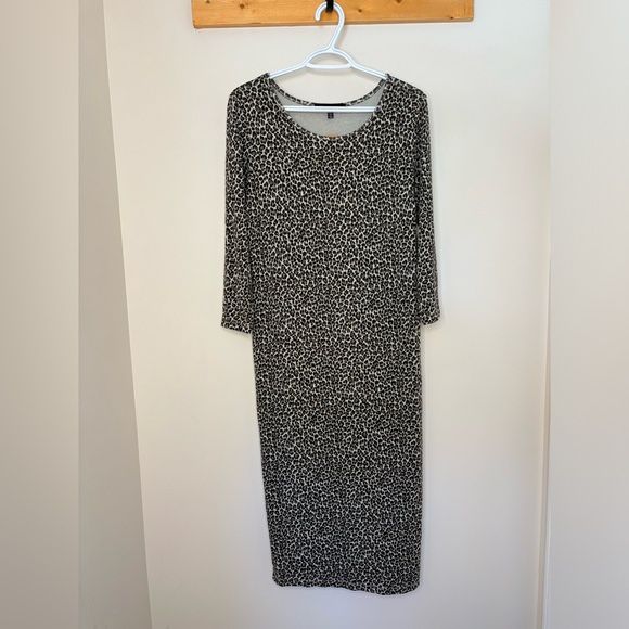 Jasmine and Juliana Leopard Print Viscose Midi Dress
