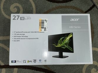 Acer 27.0” 1920 x 1080 IPS Zero-Frame Office Home Computer Monitor | AMD FreeSync | 75Hz Refresh | 1ms VRB | Low Blue Light Filter | Tilt and VESA com
