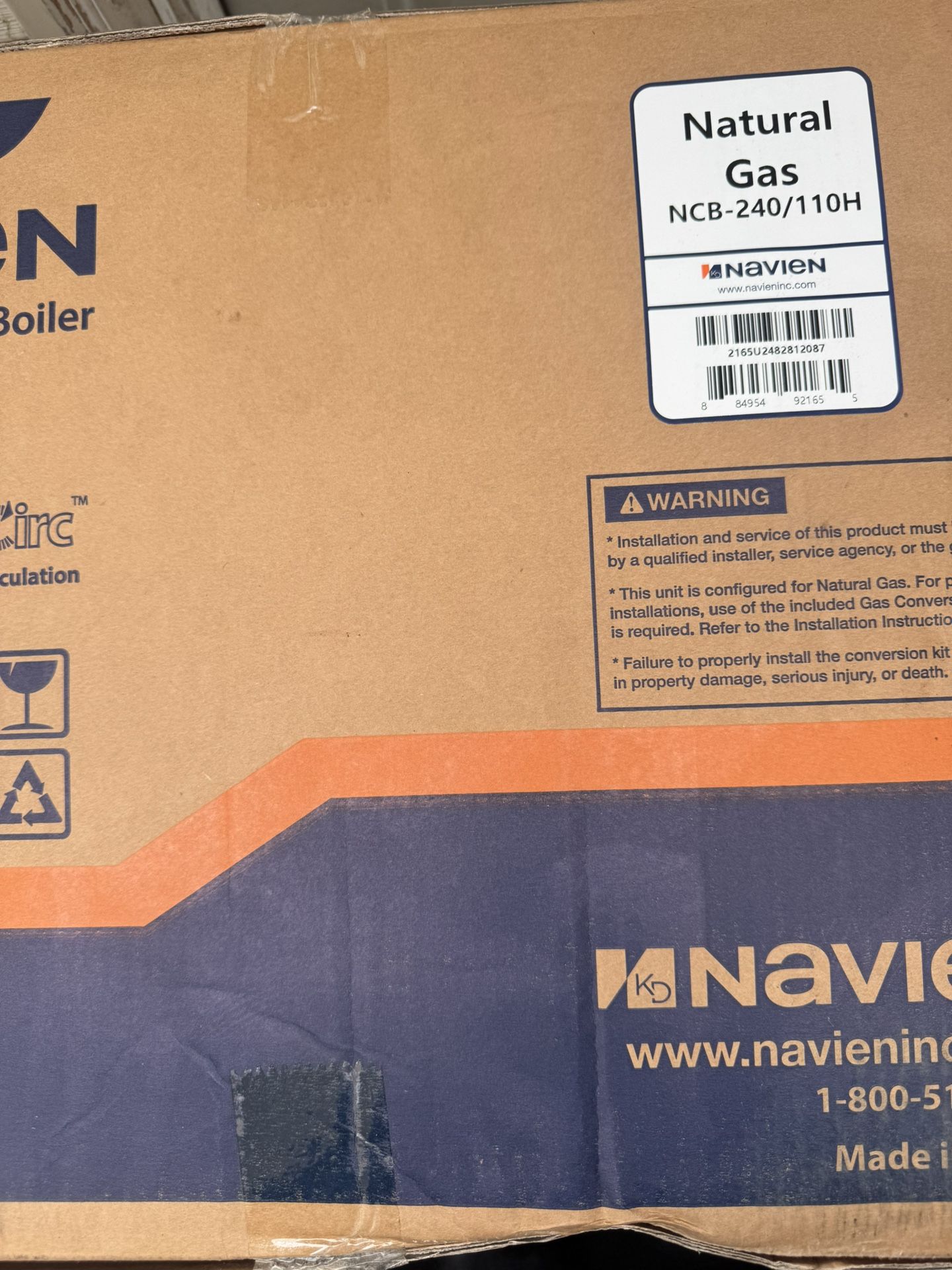 Navien NCB-240/110H Indoor High Efficiency Condensing Combi-Boiler
