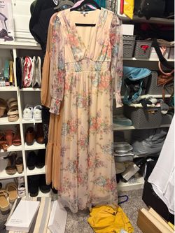Baltic Born Floral Tulle Maxi Dress - Size Medium (Worn Once)