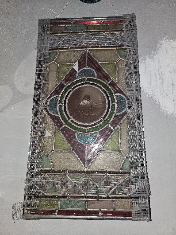Antique Stained Glass. Very Old! Extremely Rare! 