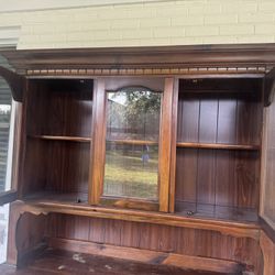 Wooden Antique Armoire Display Case