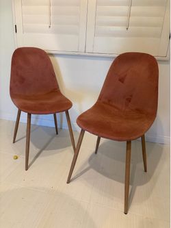 Pink velvet chairs