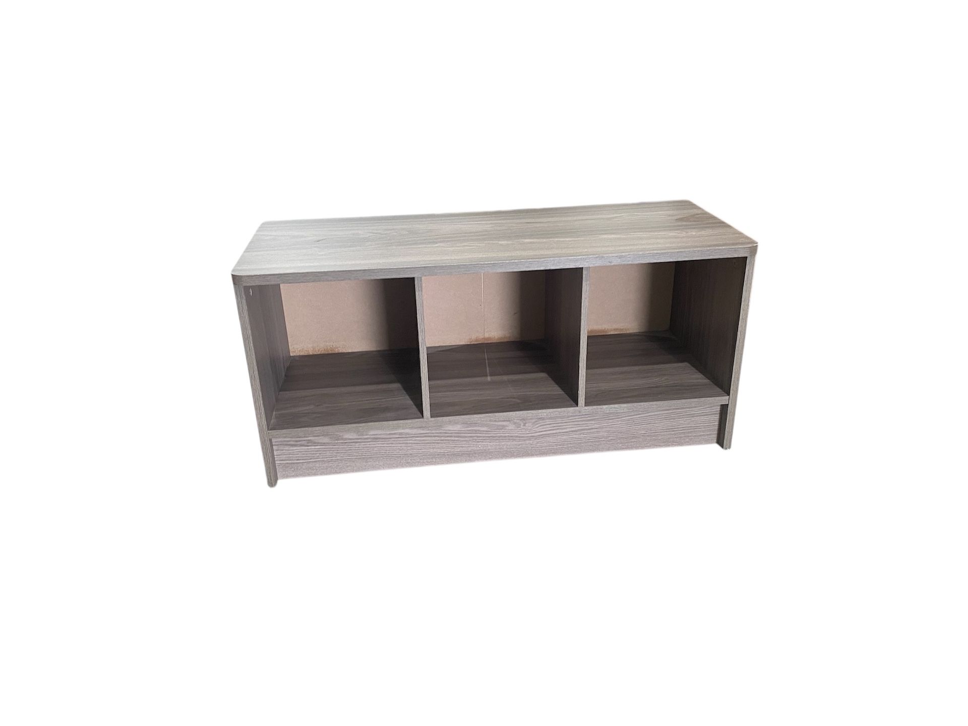 Cubby Bench Media Stand Gray Modern ClosetMaid 3258 Cubeicals 3-Cube Storage Bench