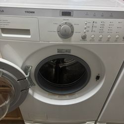 LG washer, and dryer with pedestals