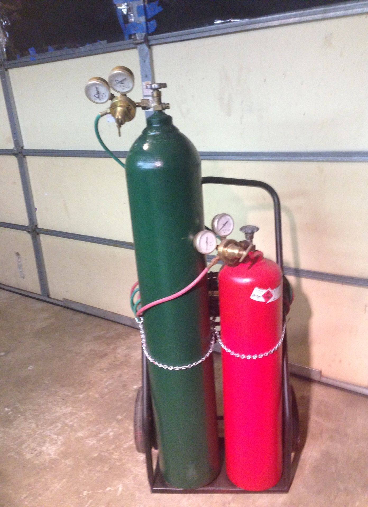 OxyAcetylene Welding Cylinder Set 10 Cuft Steel Acetylene, 57 OFF