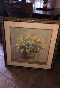 Large framed portrait of Flowers