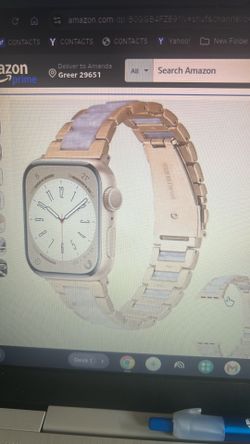 Apple Watch band rose gold and light purple