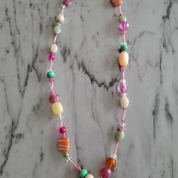 LIA SOPHIA MULTI-COLOR/SHAPE SHELLS AND STONES NECKLACE