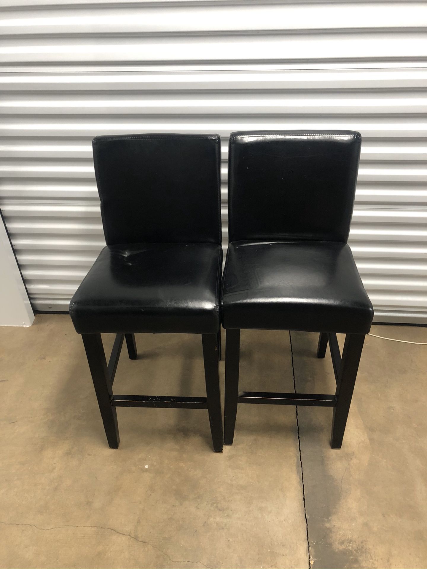 Two black chairs