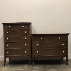 Antique Dresser + Chest of Drawers Set 