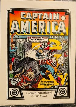 1990 Marvel Captain America #6 Comic Images Card – Vintage Golden Age Cover NM