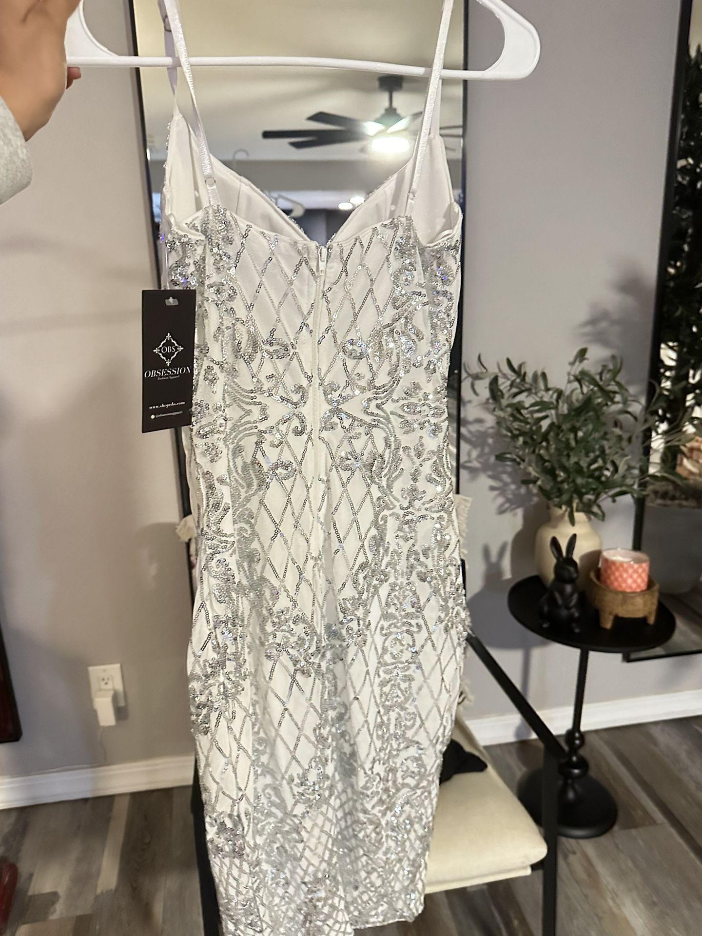White & Sliver Dress 