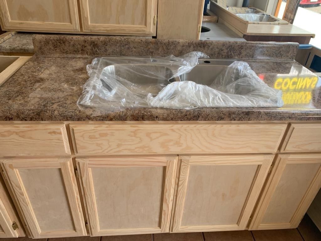 Kitchen cabinet formaica countertop & sink