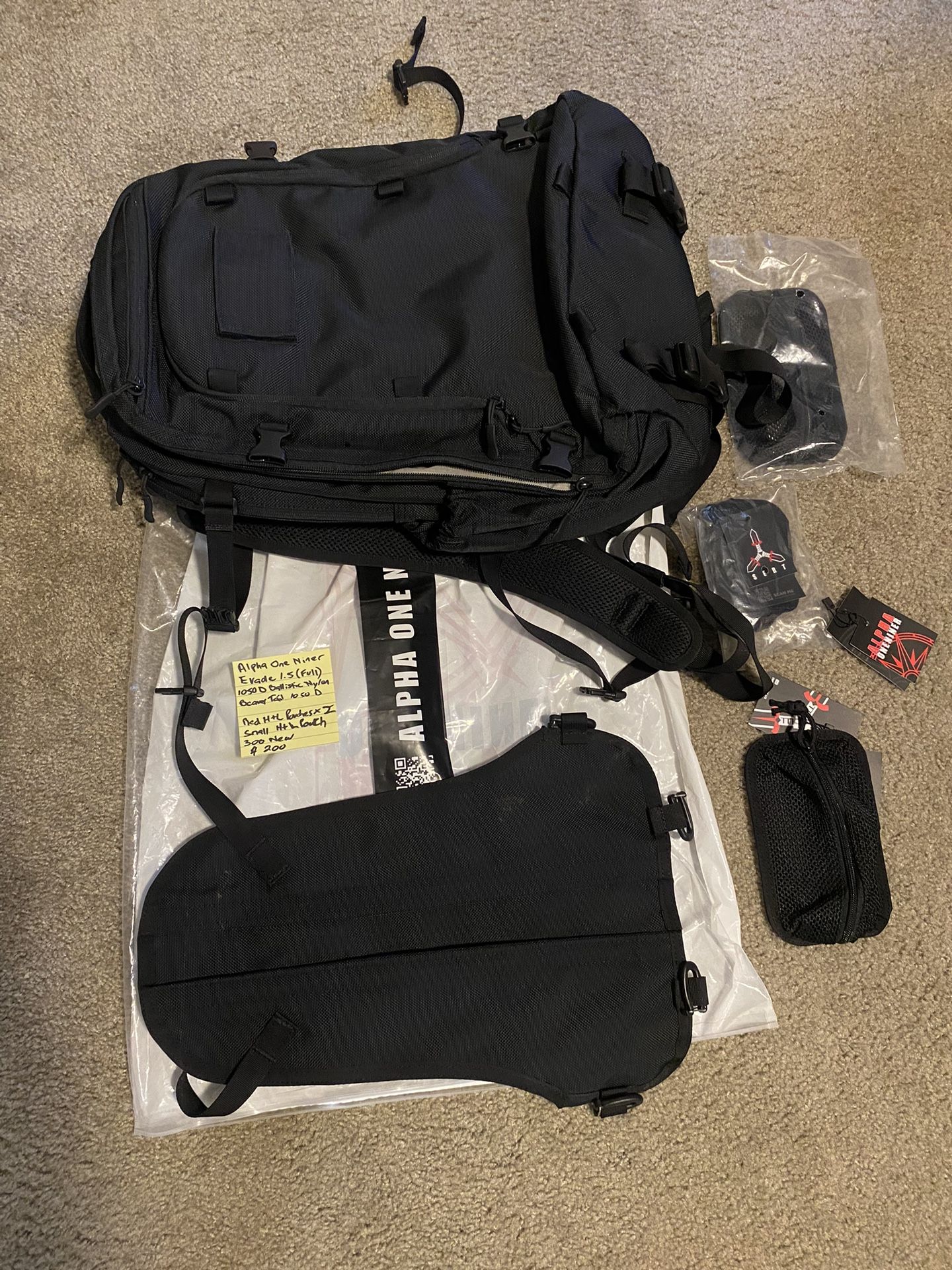 Alpha one niner evade 1.5 (full) backpack in 1050 D ballistic nylon