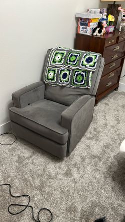 Grey Fabric Rocking chair