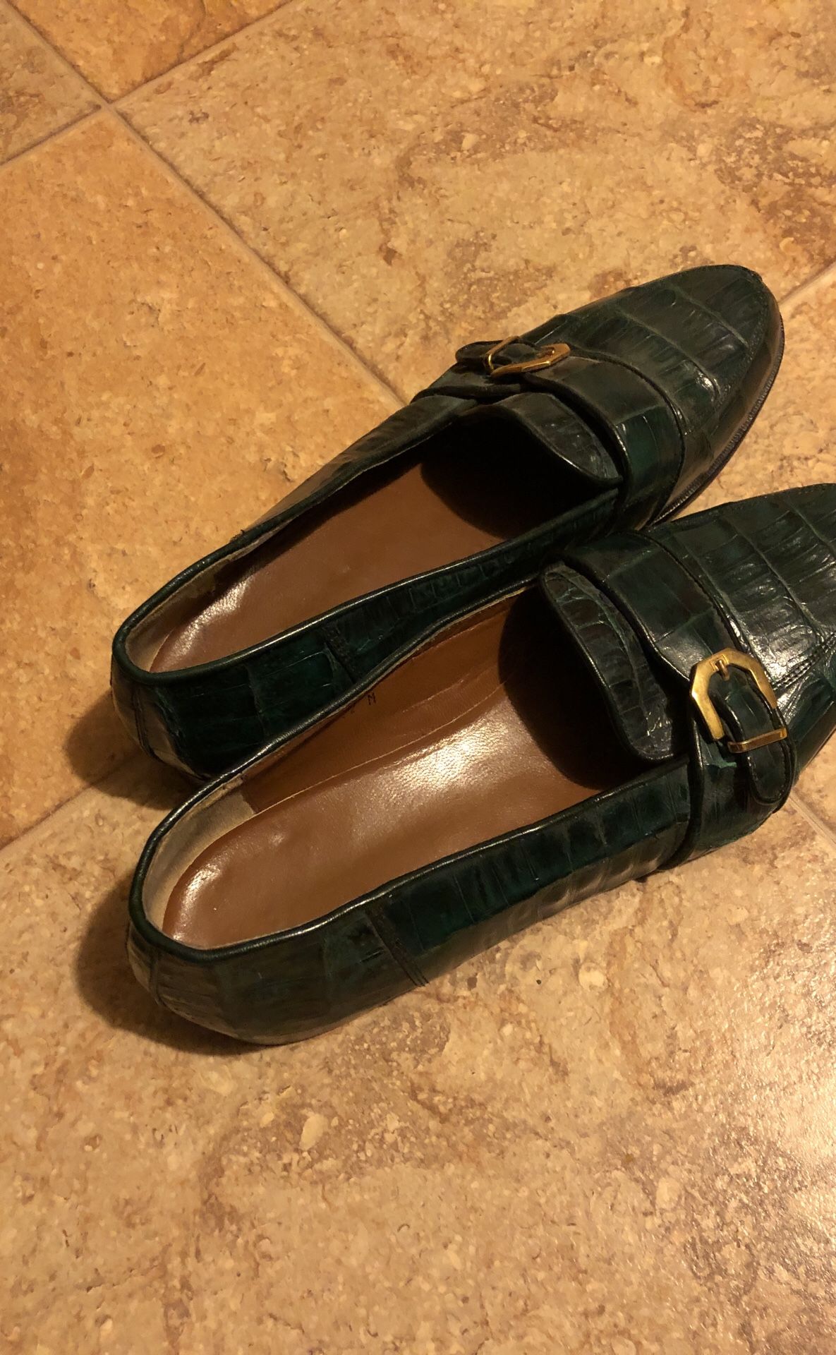 Green Croc Dress shoes