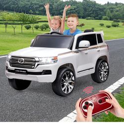 Electric Kids Ride on SUV Car, 2 Seater Truck Toyota Land Cruiser With Parent Remote Control - New In Box