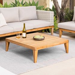 Article Urba Low Outdoor Acacia Wood Coffee Table