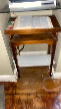 Small Wooden Side Table with Lower Shelf