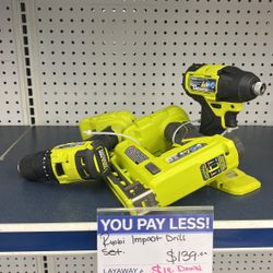 Ryobi Impact Drill Set