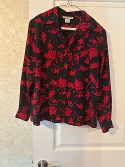 Women’s Floral Button-Up Blouse