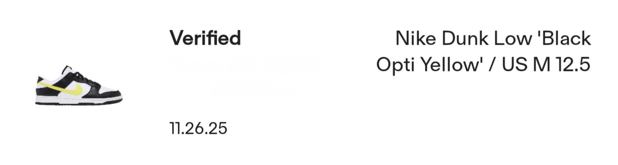 Nike Dunk Low 'Black Opti Yellow'