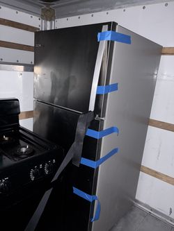 Gas Stove and Stainless Steel Refrigerator