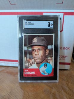 1963 Topps #415 Bob Gibson St. Louis Cardinals SGC 3 VG + 1971 Topps #450 SGC 5 EX