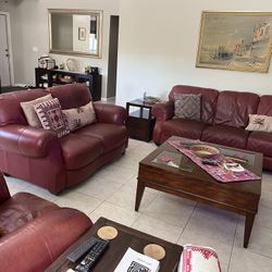 Natuzzi Italian Real Leather 3-Piece Sofa Set – $400 (Must Go ASAP)