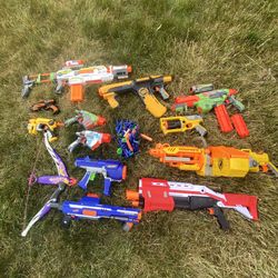 Nerf guns with darts