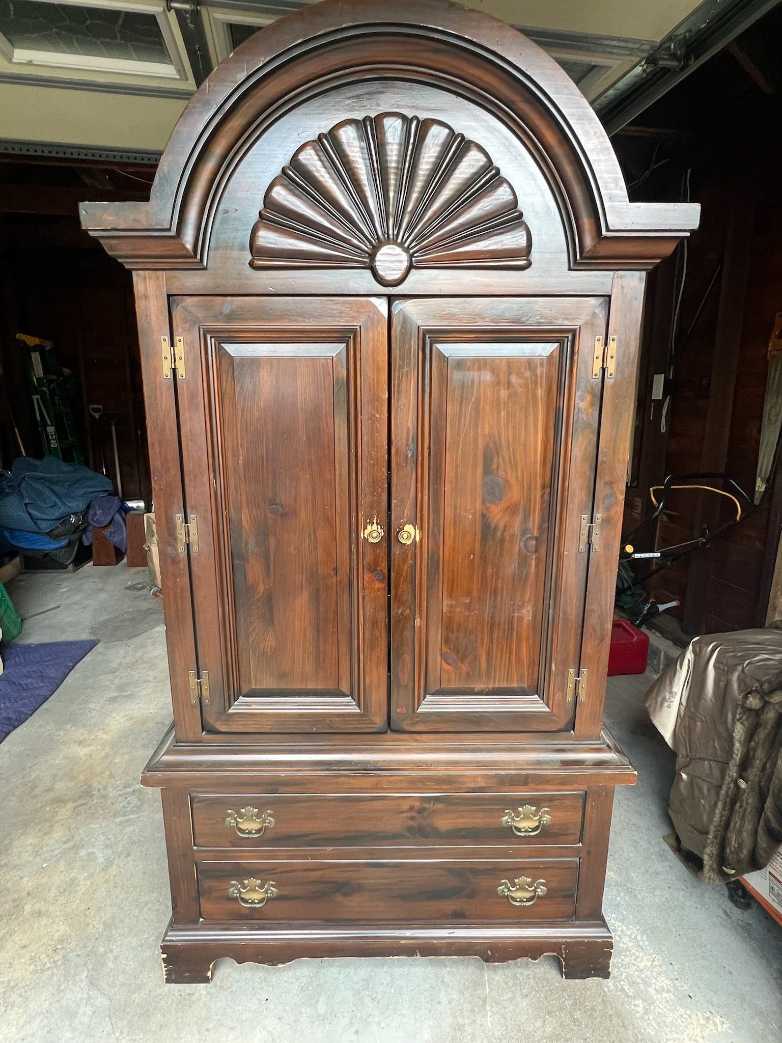 Vintage Clothing Armoire in Good Condition 20”d x 77”h x 41”w