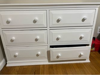 Kids 6 Drawer Dresser - White