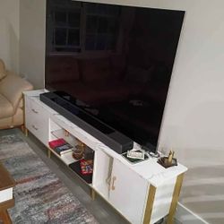 75"Tv , Sound System And Free Tv Stand