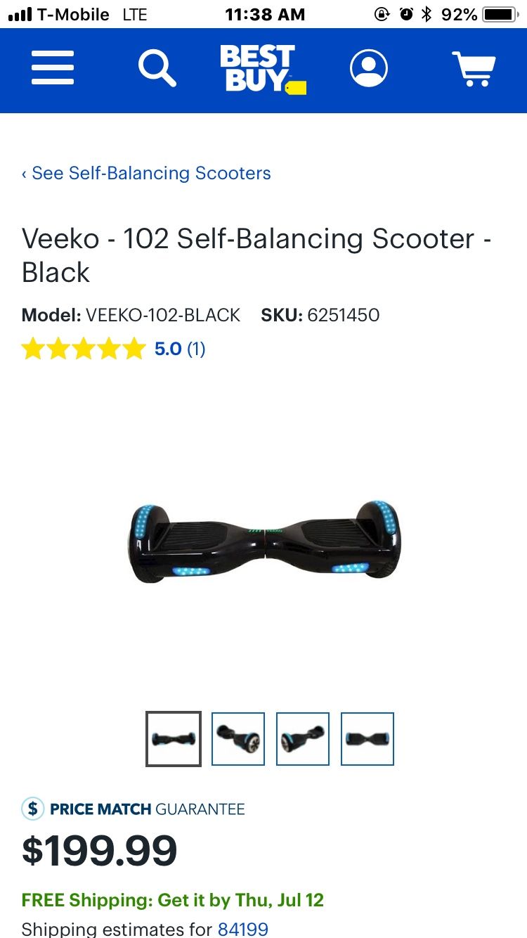 Veeko 102 Bluetooth HoverBoard
