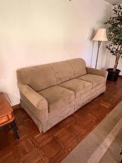 Olive green couch