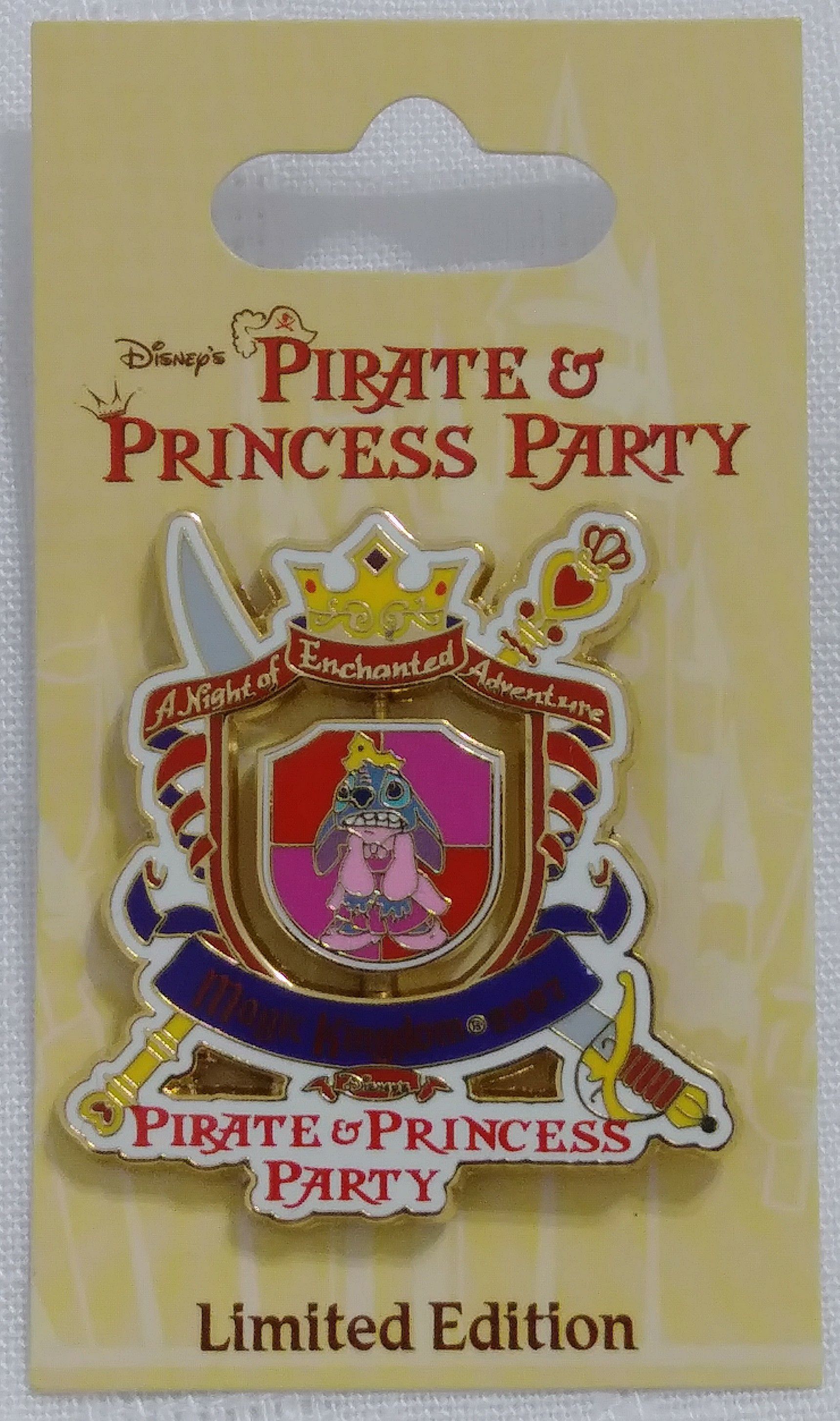 WDW DisneyLand LE Princess Pirate Lilo Stitch Spinner Pin 56467