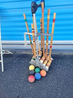 Complete Croquet Set with Stand