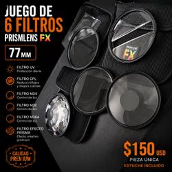 Set de 6 filtros profesionales 77mm Prism Lens FX